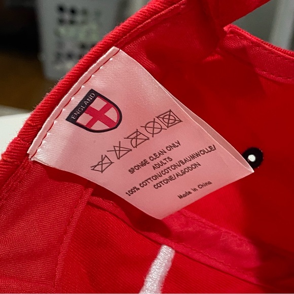 England Red Coat Of Arms Soccer Or Baseball Hat Cap Cotton Adjustable - Picture 7 of 7